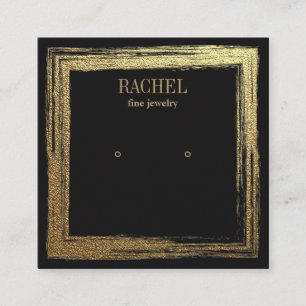Faux Gold Lijst Luxe Sieraden Oorbel display Vierkante Visitekaartje