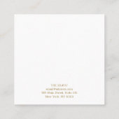 Faux Gold Lijst Luxury Jewelry Earring display Vierkante Visitekaartje (Achterkant)