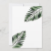Faux Gold Lijst met Palm Photo Wedding Invitation Kaart (Achterkant)