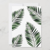 Faux Gold Lijst met palmbladeren Foto Save The Date (Achterkant)