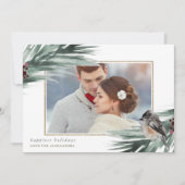 Faux Gold Lijst Prettige feestdagen Feestdagenkaart (Voorkant)