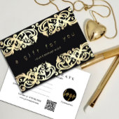 Faux Gold Lijst Sparkles op zwart cadeaubon