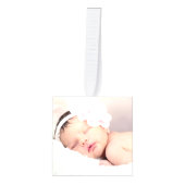 Faux Gold Lijsten geboorte Stats Custom Photos Ornament (Voorkant)