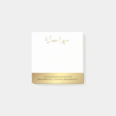 Faux Gold Logo Modern Company Branded Post-it® Notes (Voorkant)
