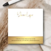Faux Gold Logo Modern Company Branded Post-it® Notes