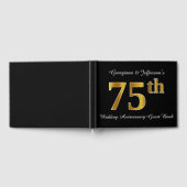 Faux Gold Look 75th Wedding Jubileum + Namen Gastenboek (Volledig)
