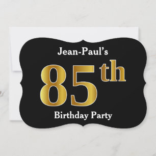 Faux Gold look 85th Birthday Party + aangepaste na Kaart