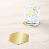 Faux Gold look elegant Blank met moderne Sjabloon  Kartonnen Onderzetters (Insitu)