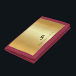 Faux Gold look Modern Monogram Sjabloon Drievoud Portemonnee<br><div class="desc">Faux Gold Kijk Modern Monogram Sjabloon Foto Wallet.</div>