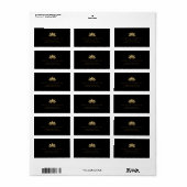Faux Gold Lotus Bloem Adreslabel Etiket (Full Sheet)