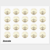 Faux Gold Lotus bloem huidverzorging en esthetiek Ronde Sticker (Vel)