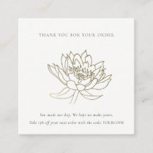 FAUX GOLD LOTUS FLORAL LOGO SHOPPING DANK U