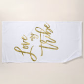 Faux Gold Love My Tribe Beach Towel Strandlaken (Voorkant)