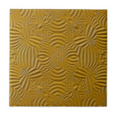 Faux Gold Low Relief Abstract Tegeltje (Voorkant)