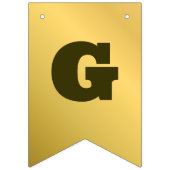 Faux Gold Luxe Bedrijf Aangepaste Naam & Bericht Vlaggetjes (Eerste vlag)