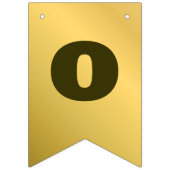 Faux Gold Luxe Bedrijf Aangepaste Naam & Bericht Vlaggetjes (Derde vlag)