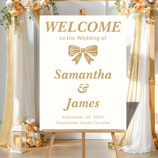 Faux Gold Luxe Welcome for Formal Venues Acryl Bord