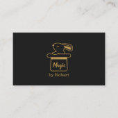 Faux Gold Magic Bunny in Pet Magiciër Visitekaartje (Voorkant)