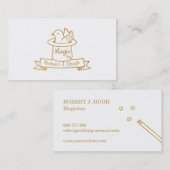 Faux Gold Magic Dove in Pet Magicia Visitekaartje (Voorkant / Achterkant)