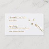 Faux Gold Magic Dove in Pet Magicia Visitekaartje (Achterkant)