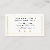 Faux Gold Makeup artistieke Visitekaartjes (Achterkant)