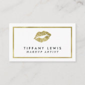 Faux Gold Makeup artistieke Visitekaartjes (Voorkant)