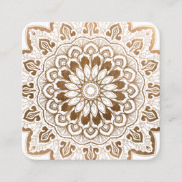 Faux Gold Mandala Medallion Yoga Healing Vierkante Visitekaartje