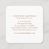 Faux Gold Mandala Medallion Yoga Healing Vierkante Visitekaartje (Achterkant)