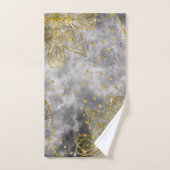 Faux Gold Mandala & Smoky Grey Design Bad Handdoek (Handdoek)