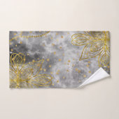 Faux Gold Mandala & Smoky Grey Design Bad Handdoek (Handdoek)
