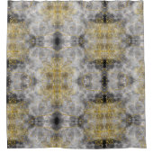 Faux Gold Mandala & Smoky Grey Design Douchegordijn (Voorkant)