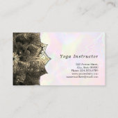 Faux Gold Mandala Yoga Instructeur Holografisch Visitekaartje (Achterkant)