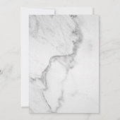 Faux Gold & Marble Afstuderen Invitation Kaart (Achterkant)