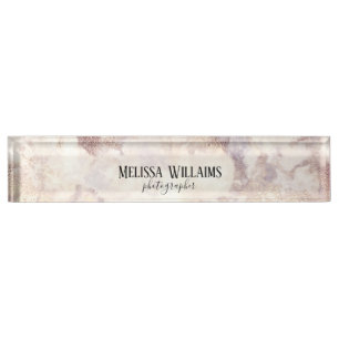 Faux Gold Marble Business Desk naamplaat Naambordje