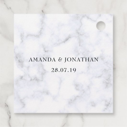 Faux Gold Marble Geometric Bedankjes Labels (Achterkant)