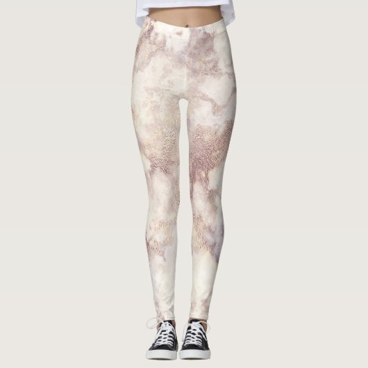 Faux Gold Marble-Leggings Leggings (Voorkant)