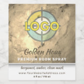 Faux Gold Marble Logo Golden Hour Product Label Wijn Etiket (Enkel label)