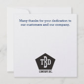 Faux Gold Medewerker 5 jaar Prijs Bedankkaart (Achterkant)