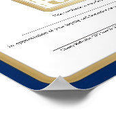 Faux Gold Medewerker 5 jaar Prijs Poster (Hoek)