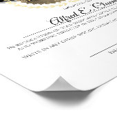 Faux gold Medewerker van het jaarcertificaat Poster (Hoek)