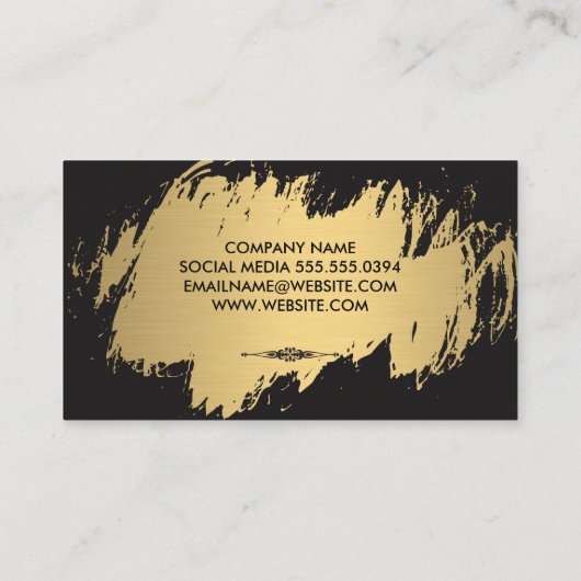 Faux Gold met verfraaid element Visitekaartje (Achterkant)