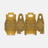 Faux Gold Metal Pattern-ontwerp Bedankdoosjes (Uitgevouwen)