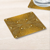 Faux Gold Metal Pattern-ontwerp Kartonnen Onderzetters (Schuin)