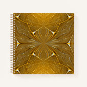 Faux Gold Metal Pattern-ontwerp Notitieboek (Voorkant)