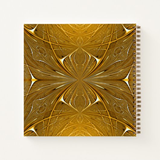 Faux Gold Metal Pattern-ontwerp Notitieboek (Achterkant)