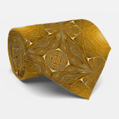 Faux Gold Metal Pattern-ontwerp Stropdas (Opgerold)