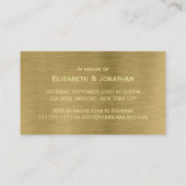 Faux Gold Metal Texgement Party Ticket (Achterkant)