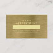 Faux Gold Metal Texture Appointcard Afsprakenkaartje (Voorkant)
