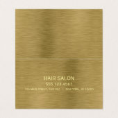 Faux Gold Metal Texture Appointcard Visitekaartje (Buitenkant ongevouwen)