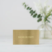 Faux Gold Metal Texture Bachelor Party Ticket (Staand voorkant)